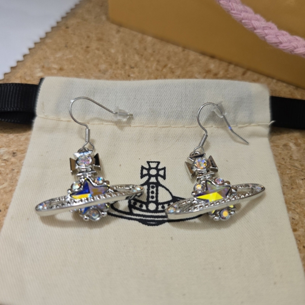 Vivienne Westwood Star Orb Rhinestone earrings